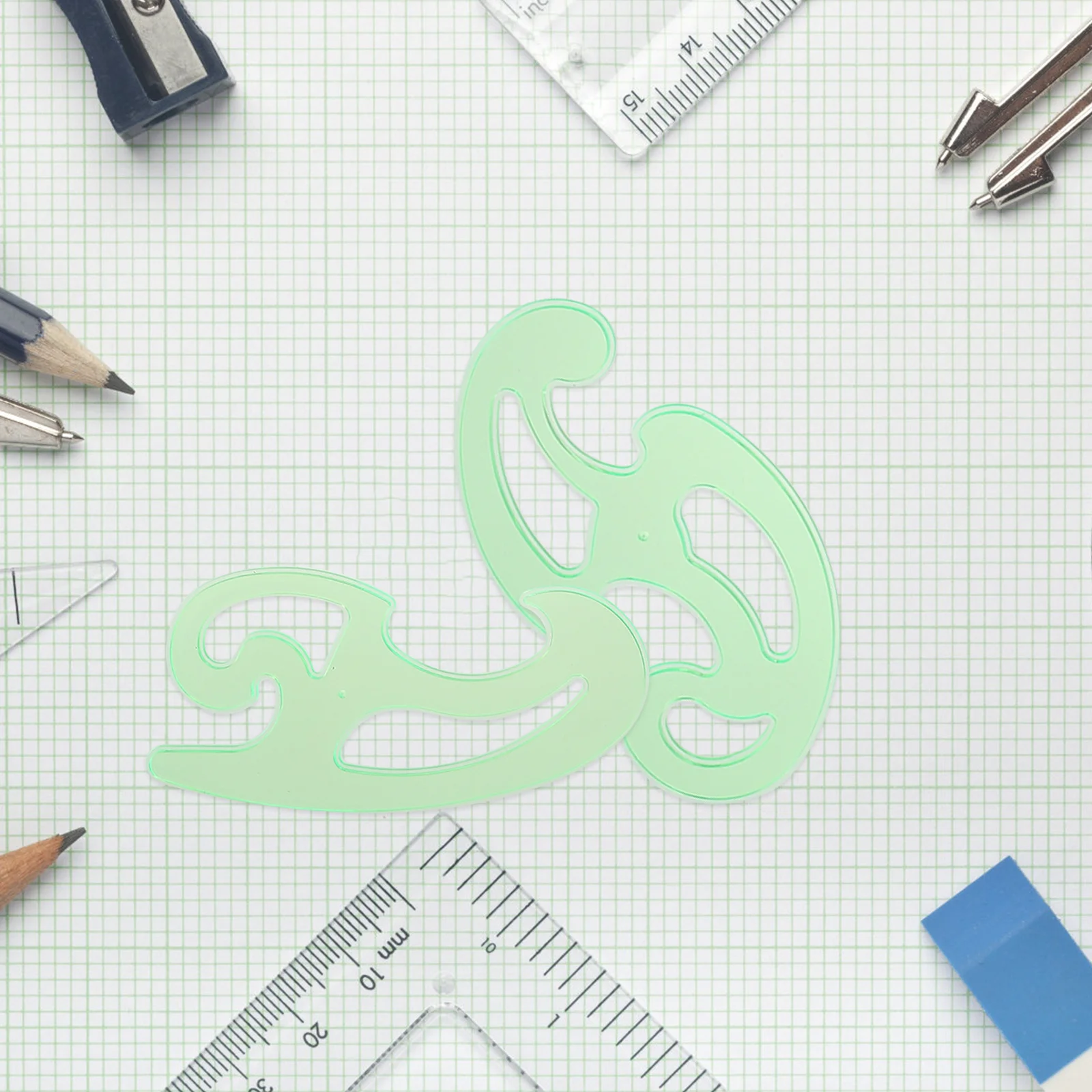 

6pcs Drawing Template Plastic Geometric Stencils For Artists Architects Students Measuring Tool Drafting Supplies Rulers