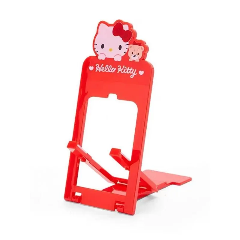 Sanrio Hello Kitty Kuromi Kawaii  Mobile Phone Holder New Cartoon Girly Heart Desktop Lazy Person Tablet Stand Girls Gifts