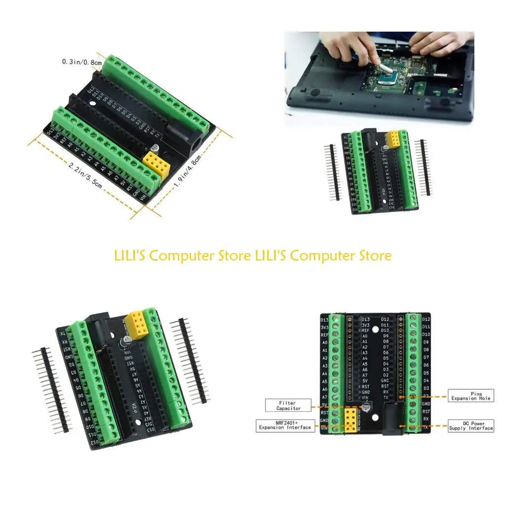 

Плата расширения контроллера расширения A52B. Проект разработки расширения NRF2401+. Простая установка.