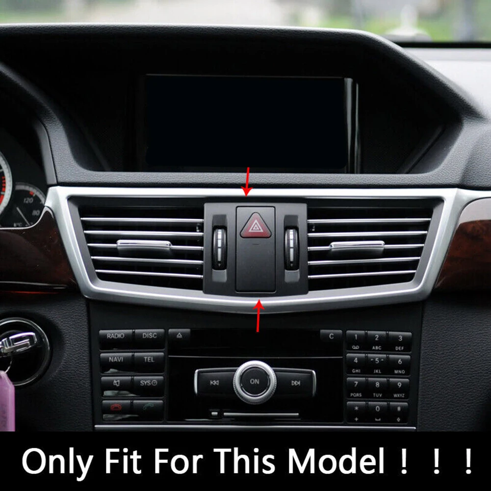 1x Air Conditioner Outlet Frame Trim cocok untuk Mercedes Benz E Class W212 2009-2011 cetakan ventilasi udara kontrol pusat mobil