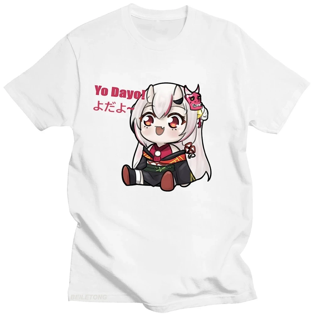 

Vtuber Hololive T Shirts Nakiri Ayame Dayo Print Tshirts Short Sleeve Casual Harajuku Tops Summer Kawaii Aesthetic Novelty Tops