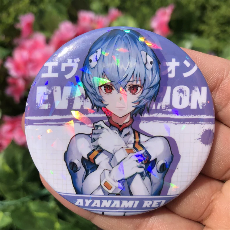 Anime EVA NEON GENESIS EVANGELION Ayanami Rei Cosplay Costume Badge Pin SPTE Tinplate Brooch Prop