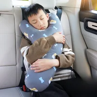 Reposacabezas para dormir de coche para niños, protección para asiento trasero de coche de dibujos animados, cinturón de seguridad de coche para adultos, almohada en forma de Y, almohada para asiento de coche