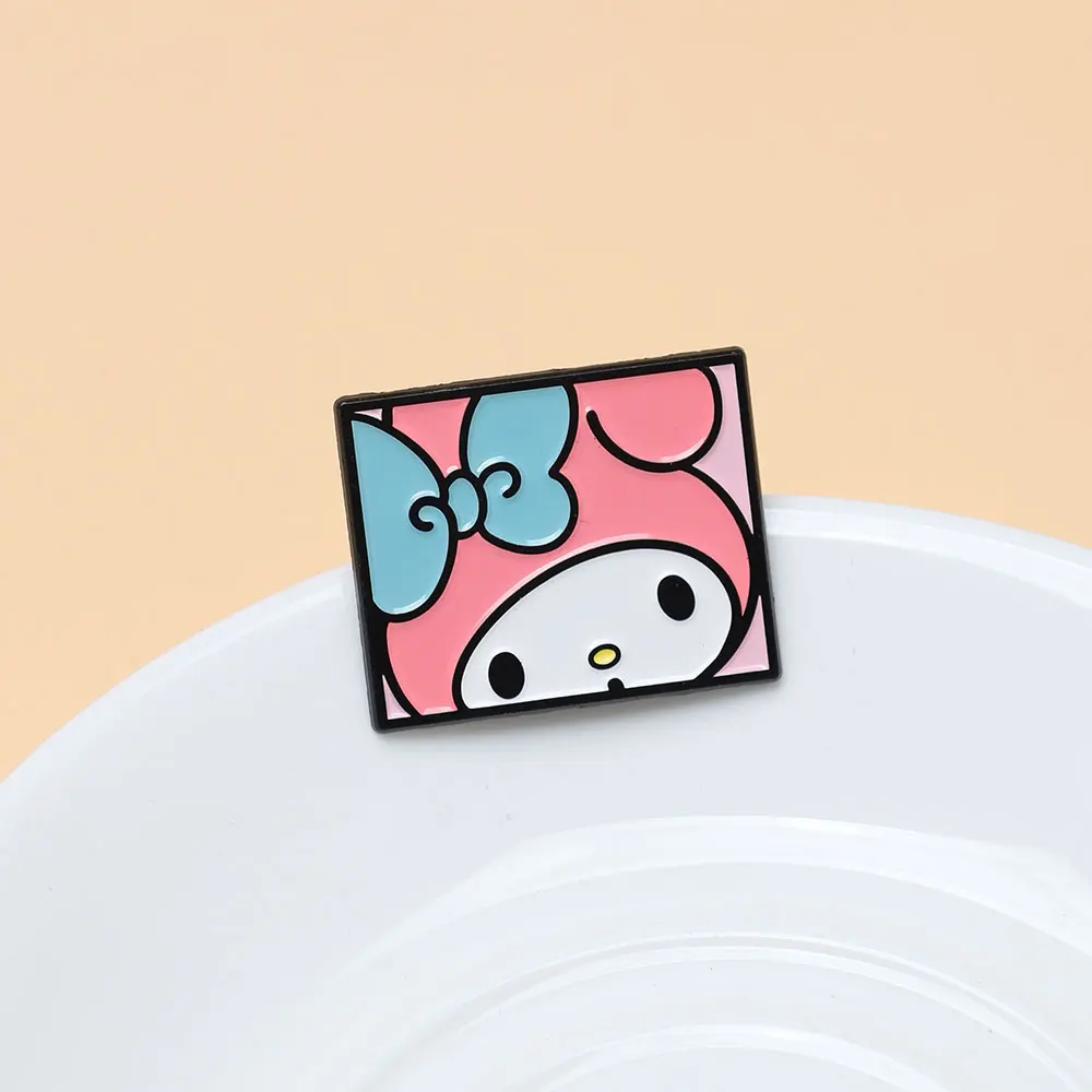 5 個漫画かわいいキティ動物エナメルピン女の子女性のブローチラペルピンバックパック用金属バッジジュエリーアクセサリー
