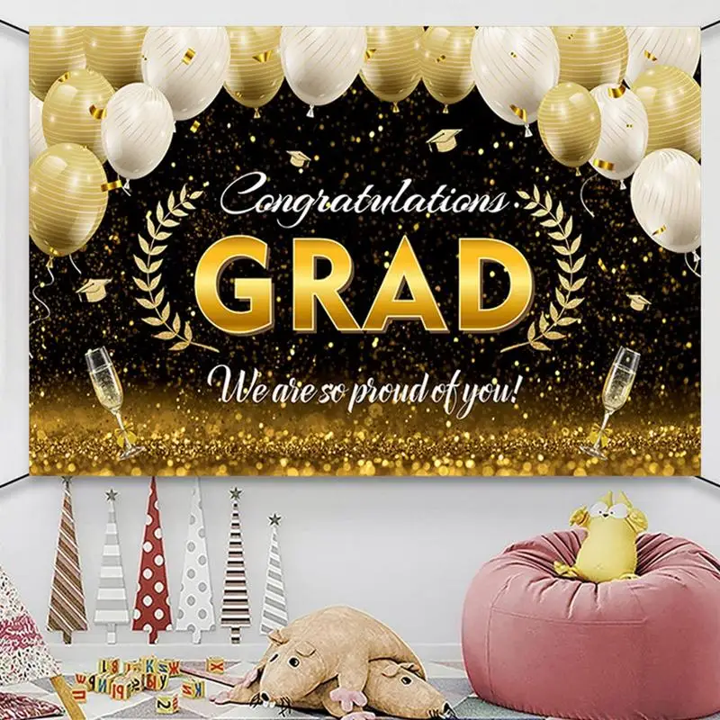 Graduation Background Backdrop Waterproof Graduation Photo Backdrop Graduation Background Elegant Graduation Banners Congrats