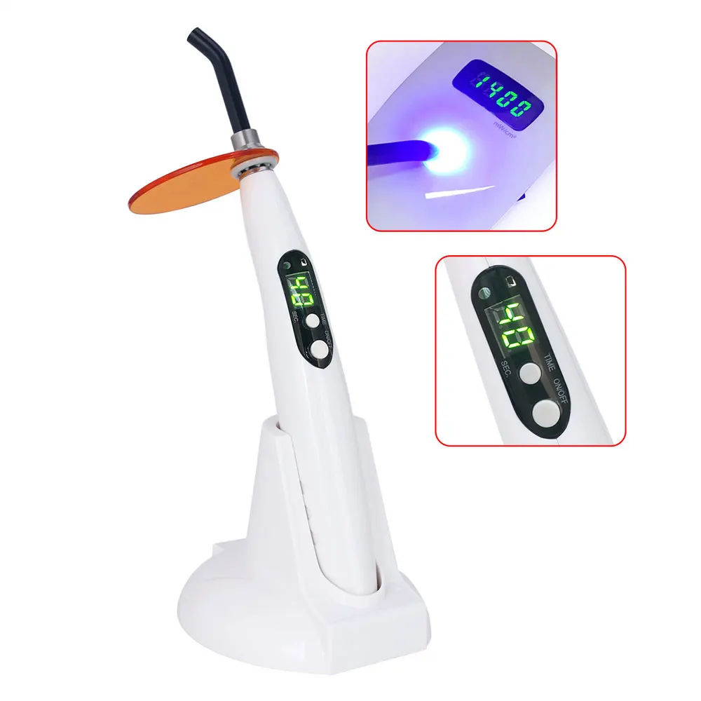 AZDENT Dental Wireless Curing Light Dentist Cordless LED Lamp Output Intensity 1200-1500mw/cm²