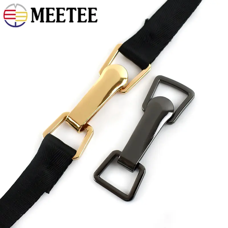 Meetee 1/2/3/4/5Pcs Metal Coat Button Down Jacket Decor Clasp Buckles Women\'s Clothing Belt Buckle Hardware Sewing Accessories