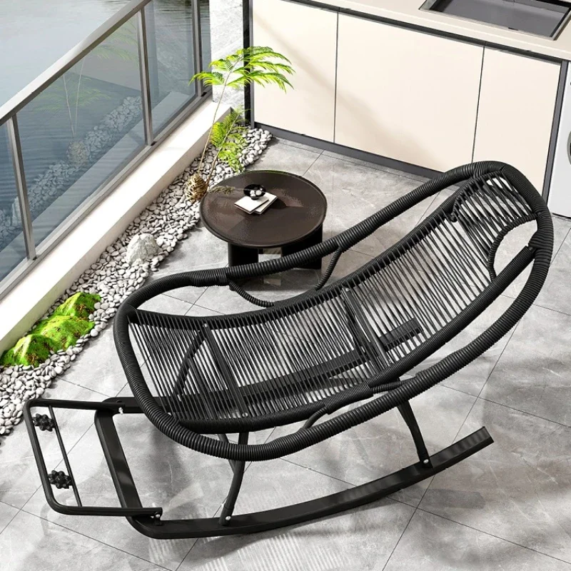 

Adult home leisure living room balcony lazy sun outdoor rocking chair