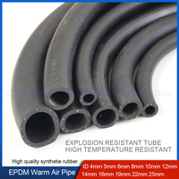 ID 4mm 5mm 6mm 8mm 10mm 12mm 14mm 16mm 19mm 22mm 25mm Car Warm Air Hose EPDM Water Tank Pipe for Car Machinery Engines Radiators