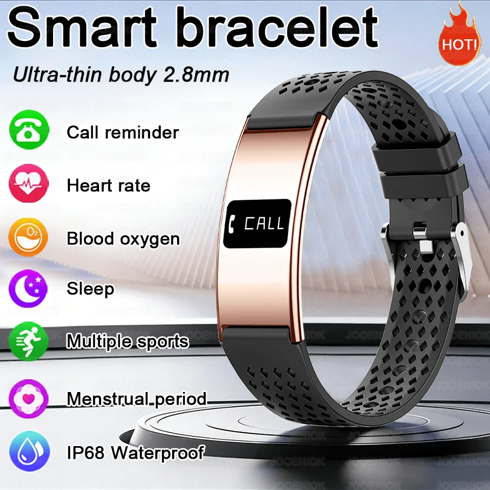 

Новинка 2026: Модный спортивный смарт-браслет для женщин и мужчин с мониторингом пульса, уровня кислорода в крови и сна, водонепроницаемость IP68, совместимость с Android и iOS