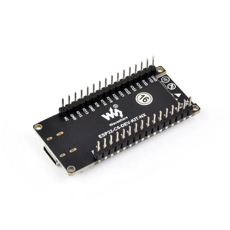 

Waveshare ESP32-C6-DEV-KIT-N16,16MB Flash,ESP32-C6-WROOM-1-NX Series Module, Supports USB And UART Development
