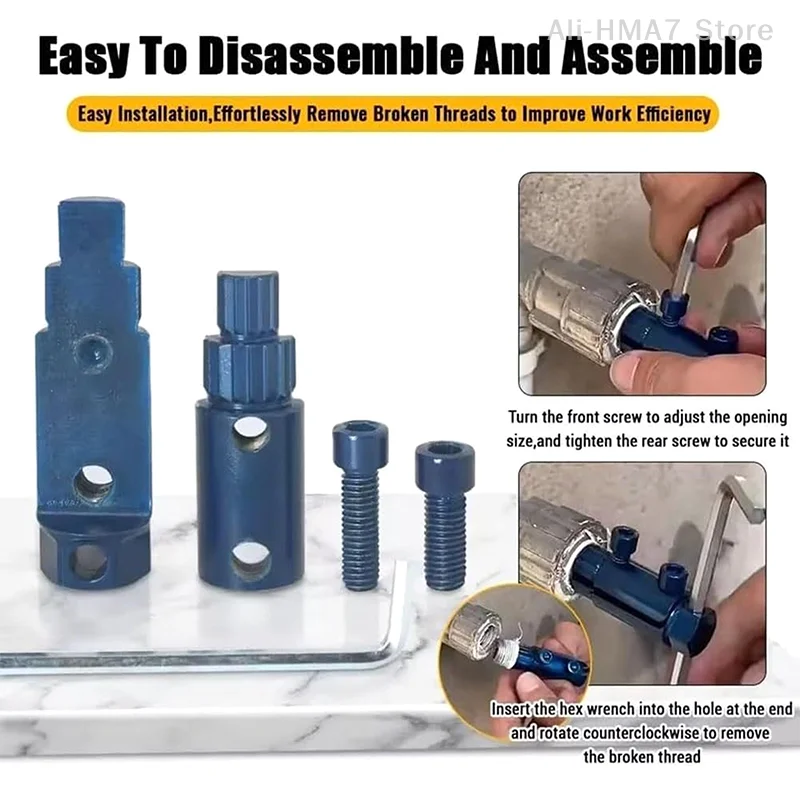 1Set Draadtrekker Tool Kit Hoekstopkraan Gebroken Draadtrekker Universele Kraan Hoekstopkraan Gebroken Draadtrekker