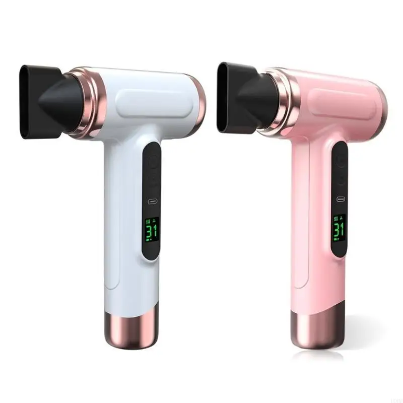 مجفف شعر قوي 200 واط، منفاخ شعر كهربائي قابل لإعادة الشحن، نسيج ABS للسفر والاستخدام اليومي