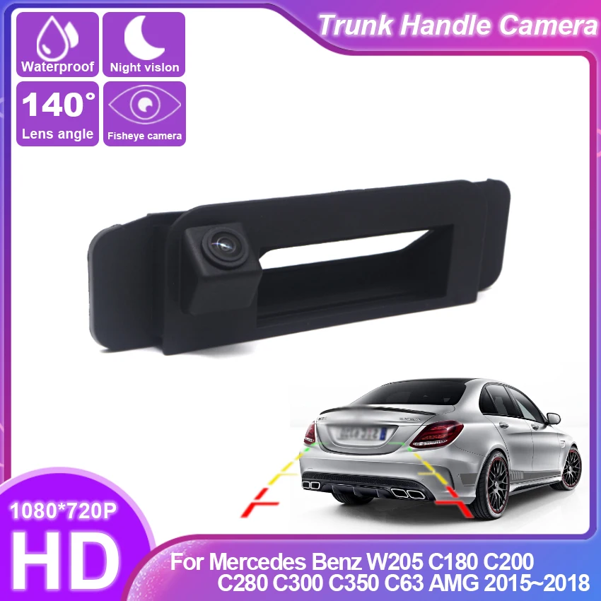 HD CCD Car rear view camera Trunk handle camera For Mercedes Benz W205 C180 C200 C280 C300 C350 C63 AMG 2015 2016 2017 2018