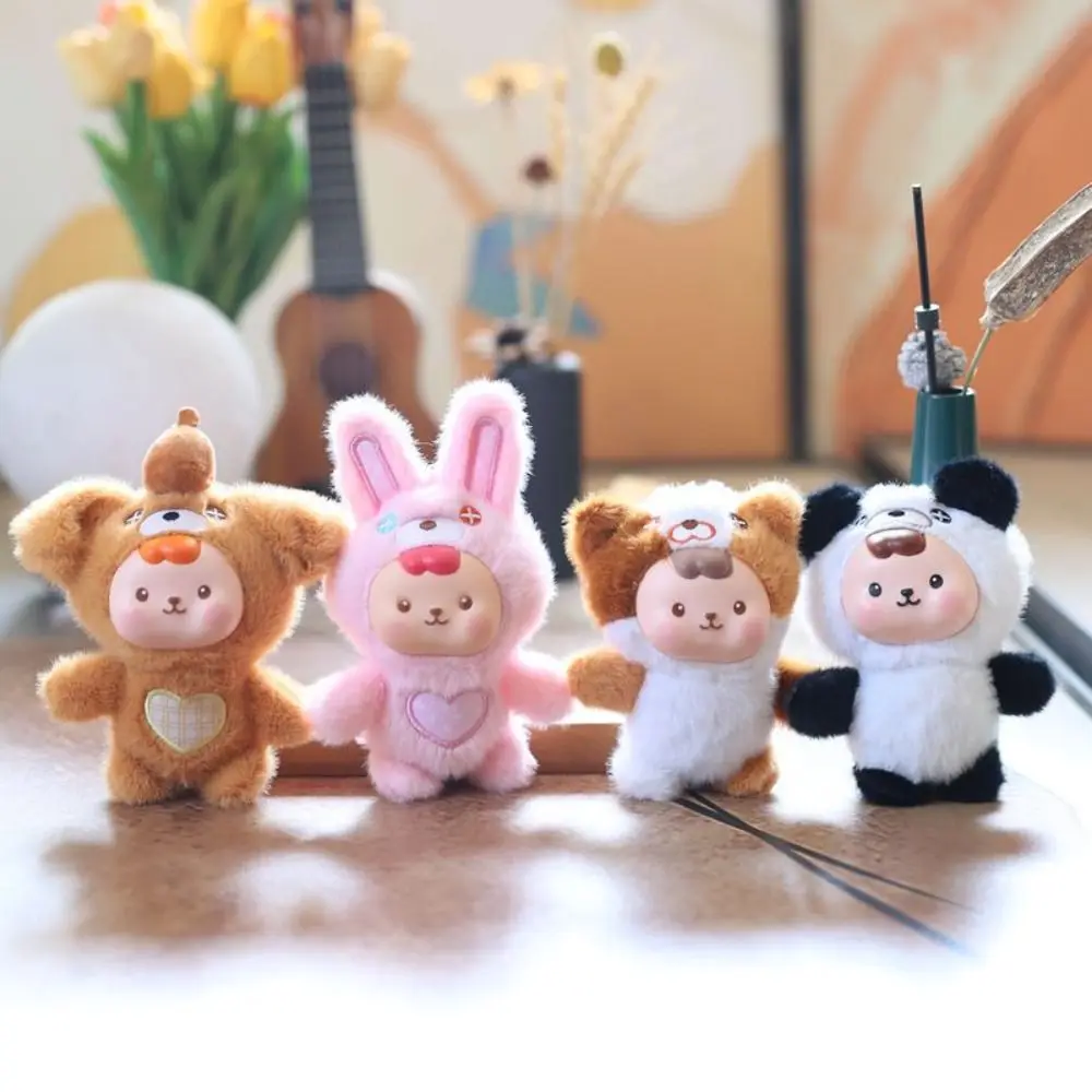 

PP Cotton Funny Cat Keychain Plush Material Lucky Charm Cute Pet Doll Keychain Cartoon Design Cute Shape Cartoon Animal Keychain