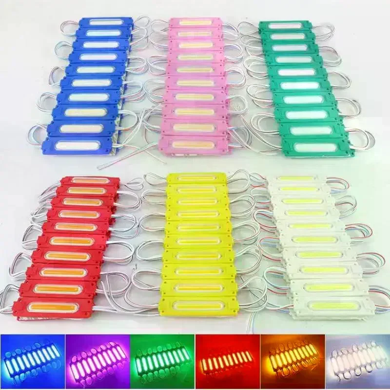 

10PCS/lot 12V/24V Multicolour Led Modules COB Light Backlight Shop Banner Waterproof IP65 Decorations Warm White