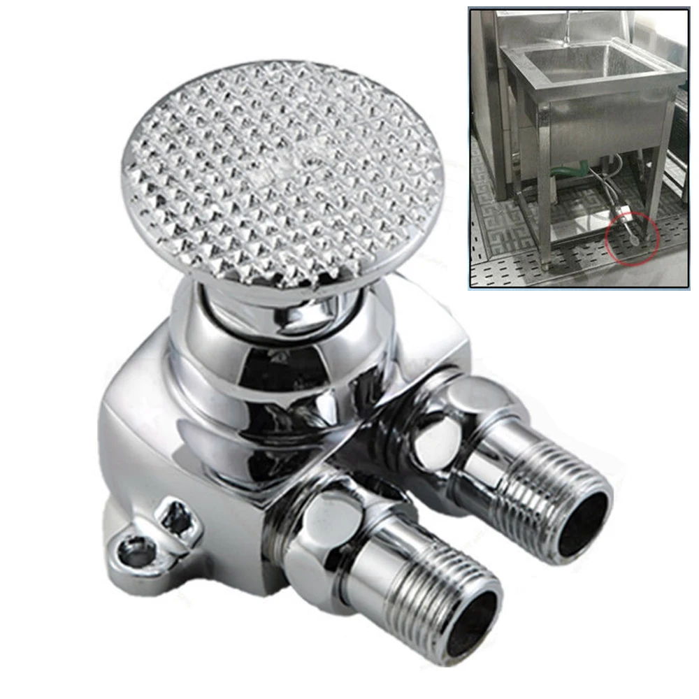 Switch Foot Pedal Valve Tap Faucet Basin Single Cold Accessory Elements