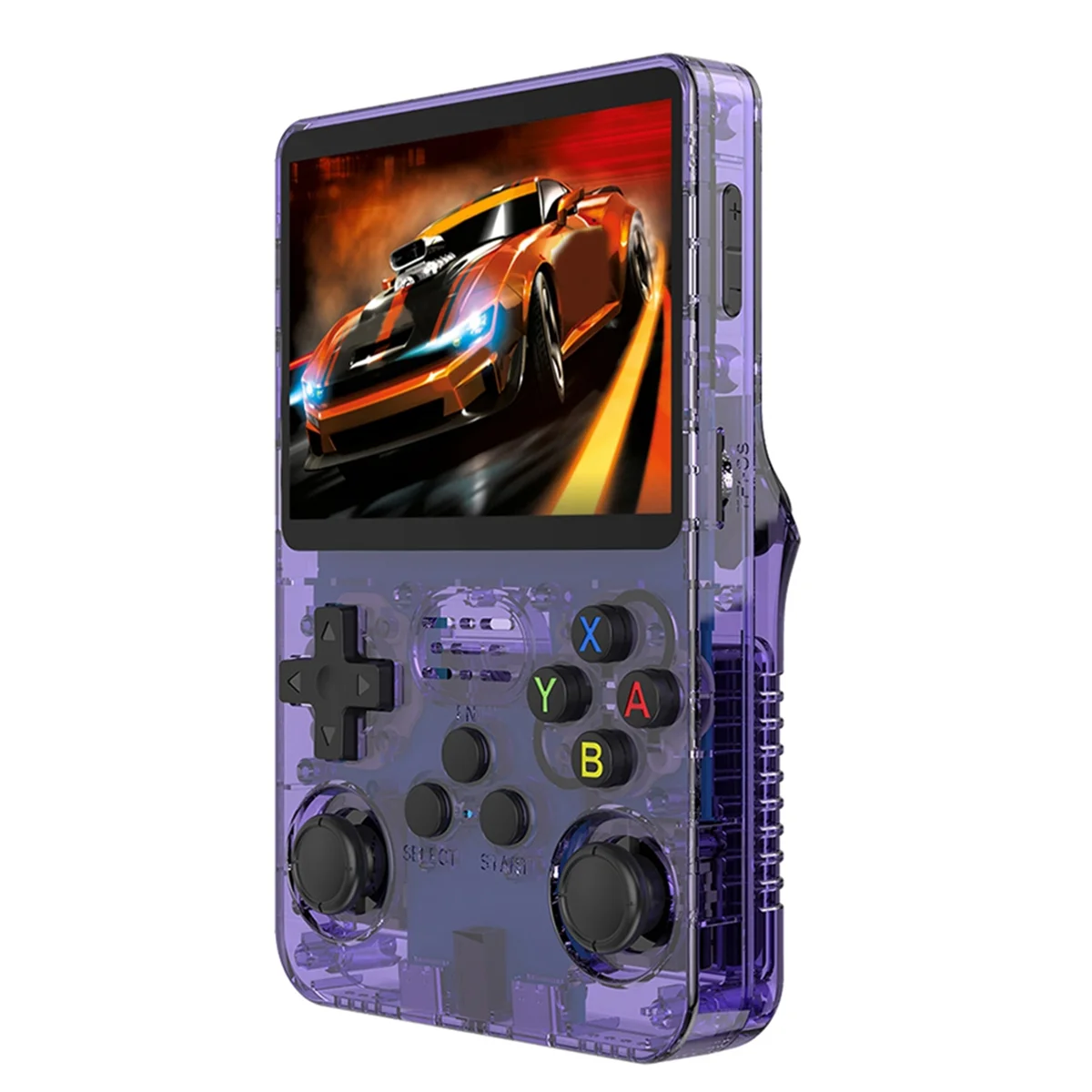 R36S Retro Handheld Video Game Console Linux System 3.5 Inch IPS Screen Portable Pocket Video Player 128GB Games-Purple