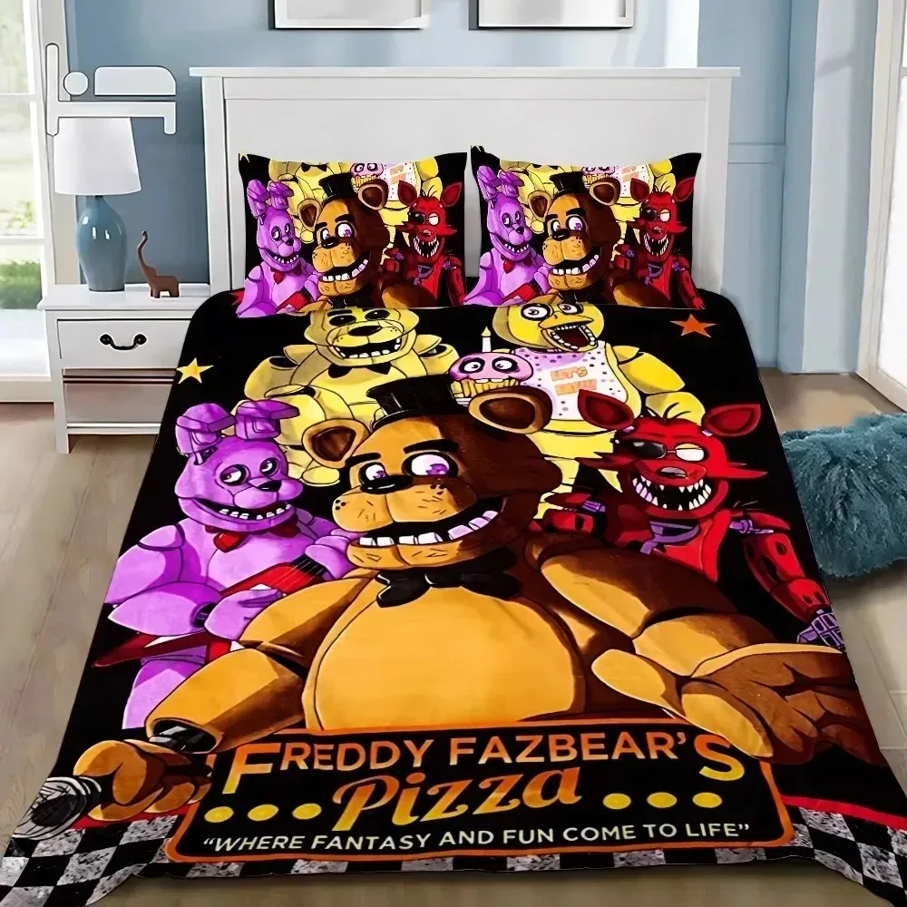 Game F-Five N-Nights At F-Freddys Duvet Cover Set Home Style Bedding Soft Laundry Cotton Bed Student Dormitory Gift