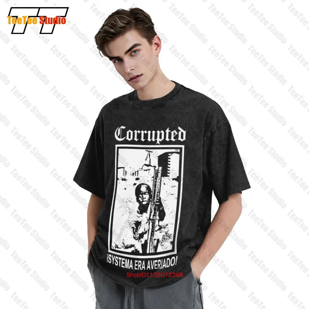 تي شيرت Corrupted Systema Era Averiado Vintage كبير الحجم TCEQ