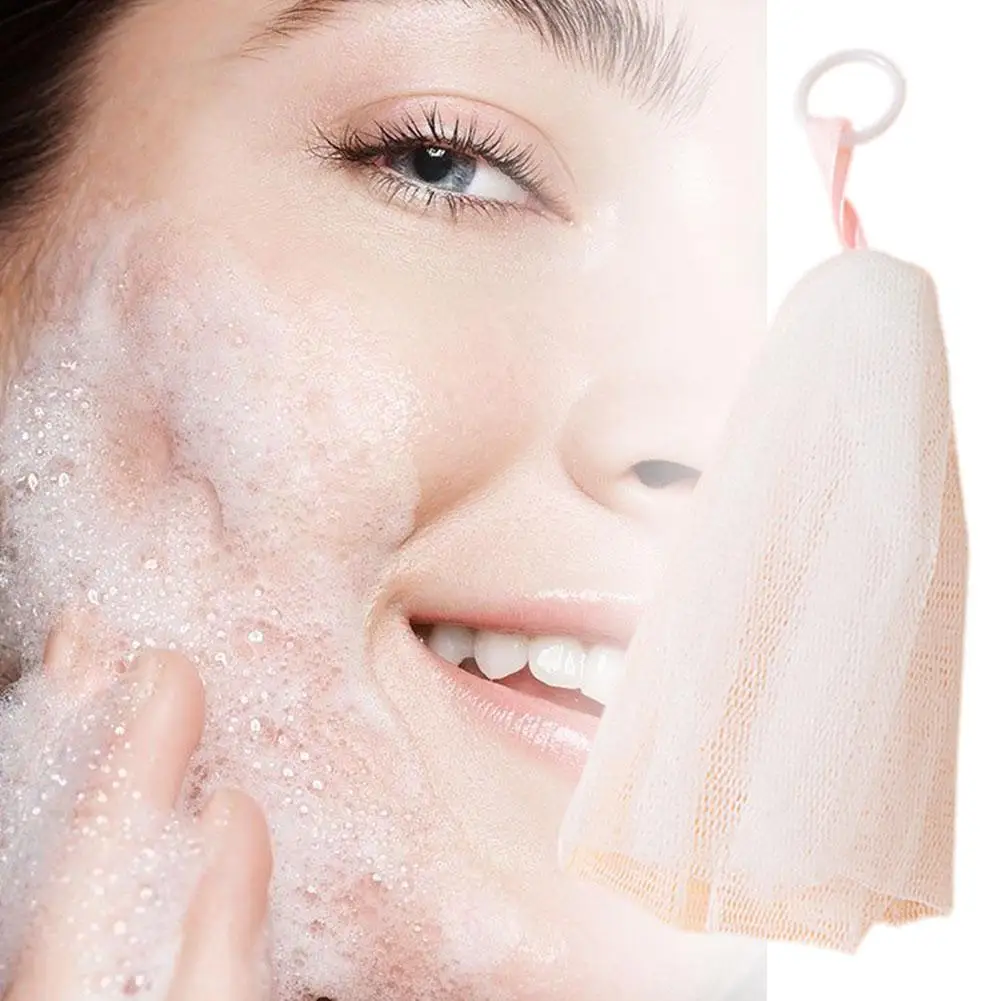Limpiador Manual de jabón, Red de espuma, malla de ducha, lavado de burbujas, herramienta de baño, limpieza del cuerpo de la ampolla, Q8s9, 1 unidad