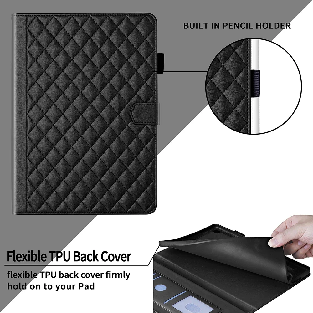 For Xiaomi Redmi Pad SE 8.7 inch 2024 PU Leather Soft TPU Back Fashion Folio Cover for Redmi Pad se 8.7"cover funda