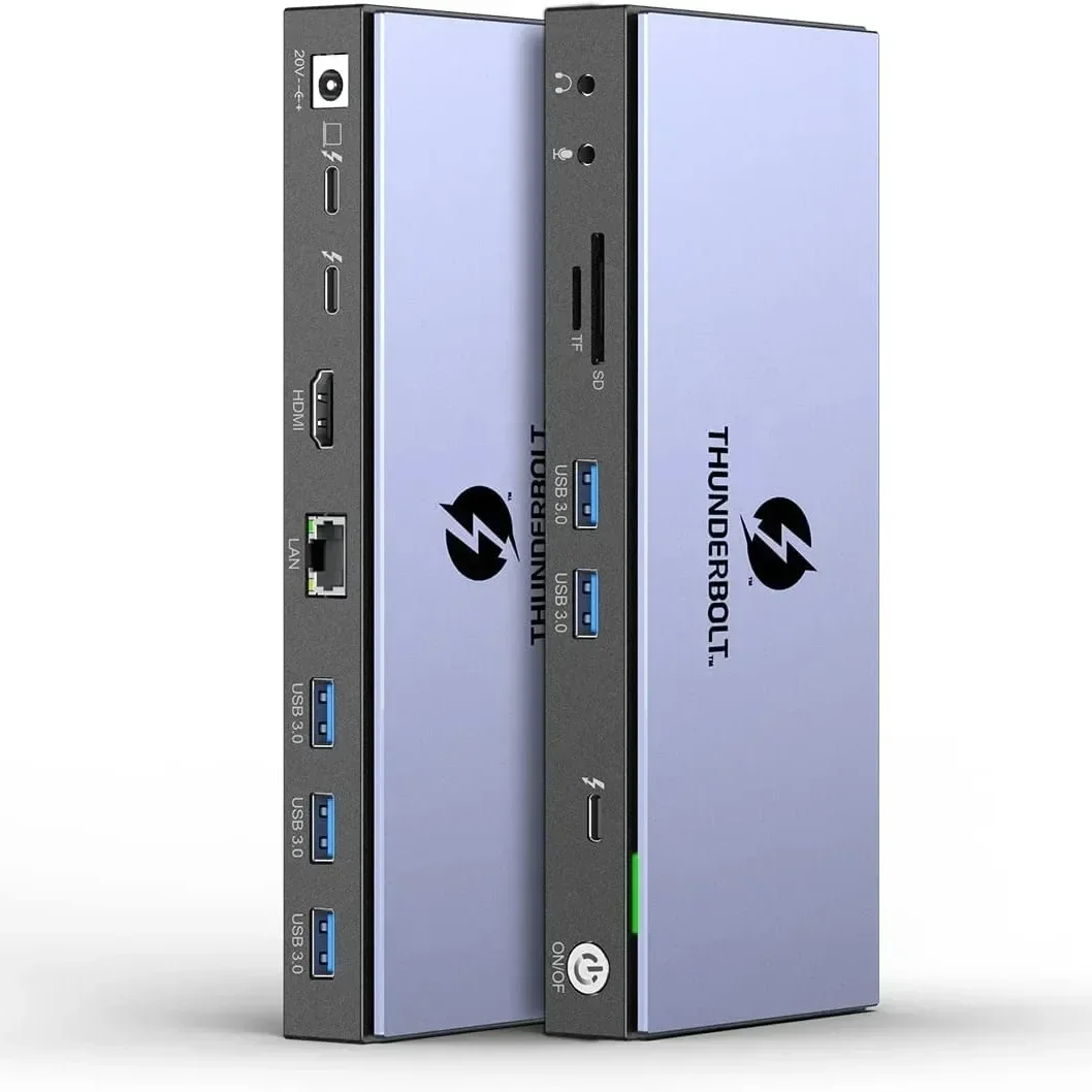 

NEW Thunderbolt 4 Docking Station OEM 16 in 1 Dual Monitor 4K Single 8K H DMI 130W Compatible for Ma cBook Pro D ell L enovo H P