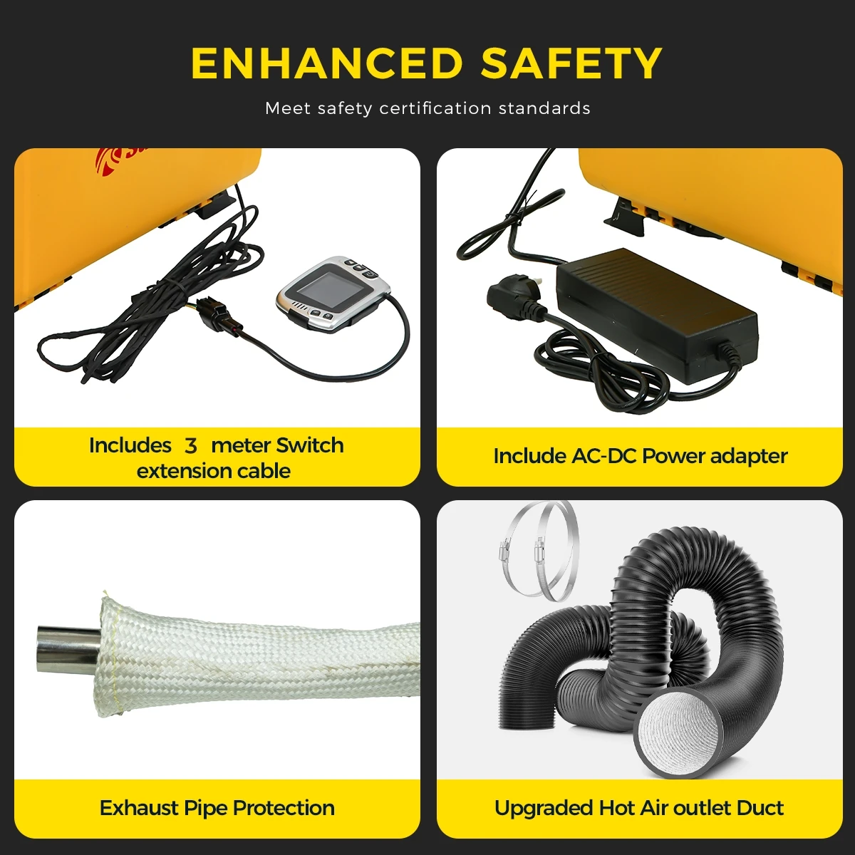 8KW Diesel Air Heater 12V/220V Portable with Internal Recirculation & Self-Cleaning, Bluetooth, Constant Temp for RV Camping