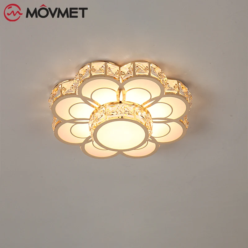 Luxury Sunflower LED Ceiling Lamp Iron Aisle Light 220V Entrance Corridor American Style Cloakroom Bedroom Staircase Dining room