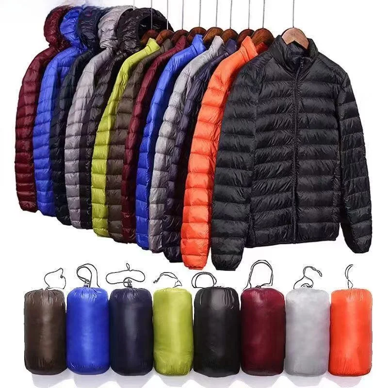 

Легкая мужская пуховая куртка, ультратонкая белая повседневная верхняя одежда с перьями Du, осень-зима, Ci для отдыха, антисезонная