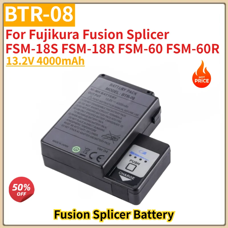

BTR-08 13.2V 4000mAh High Quality Battery for Fujikura Fusion Splicer FSM-18S FSM-18R FSM-60 FSM-60R Replacement Battery