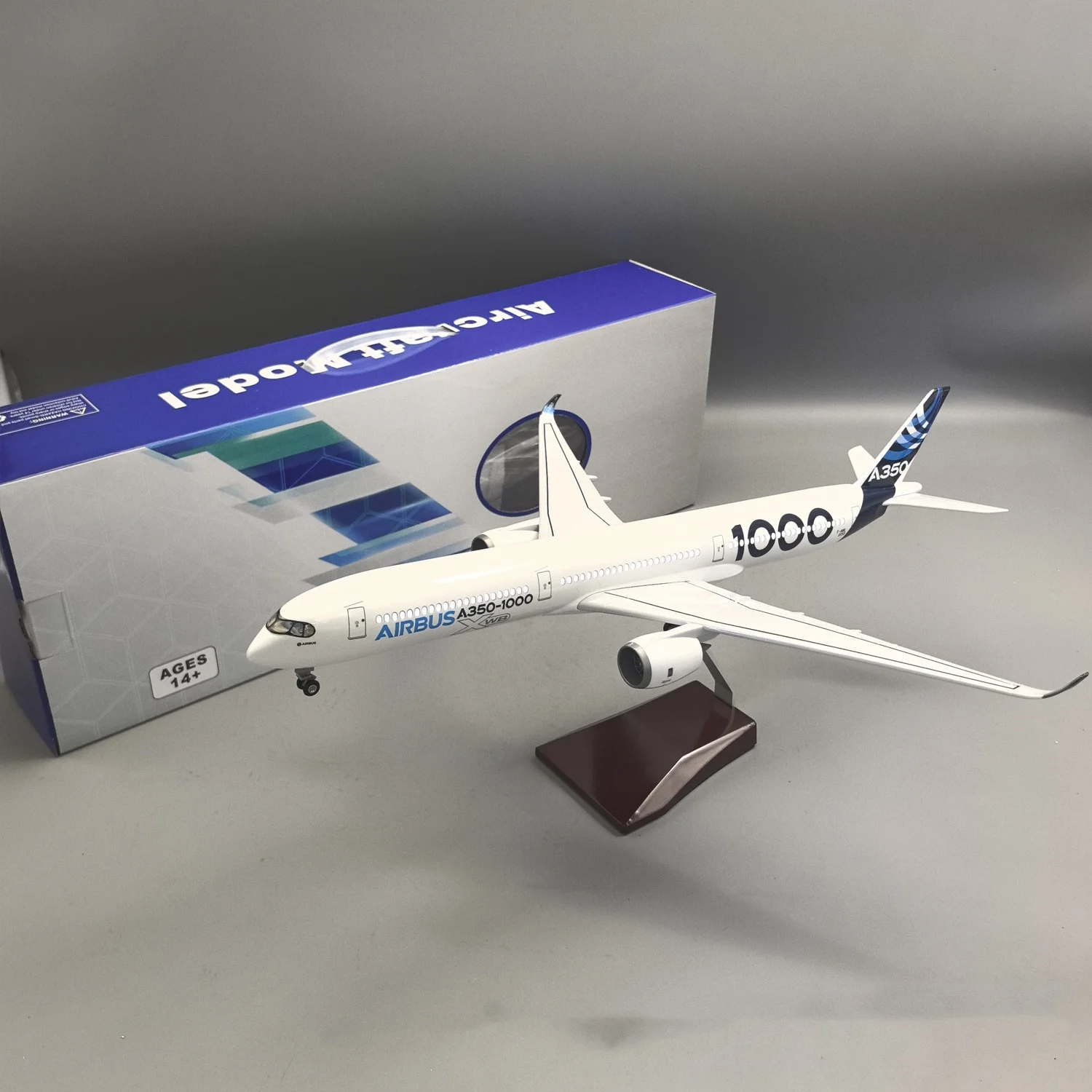 47cm A350-1000 Prototype Plane Model 1/157 Scale Aircraft With Landing Gear Wheels Light(Touch Or Sound Control) Gifts