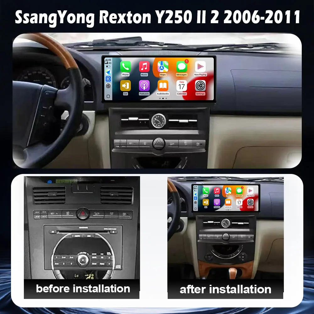 Car Radio Video Player Android 16 GPS Navi For SsangYong Rexton Y250 II2 2006-2011 Head Unit DSP Stereo 4G