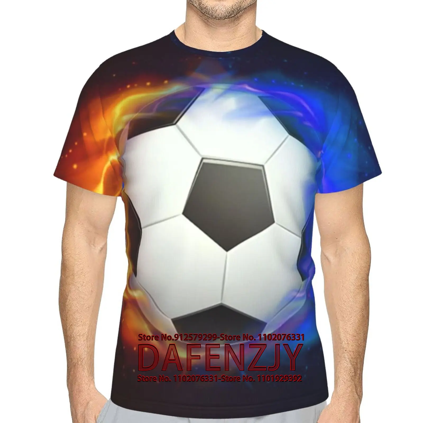 Unisex 3D Print Shirts Colorful Football Graphic Tees for Men Women Teens
