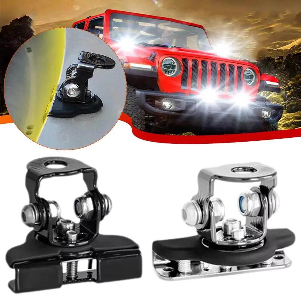 2pcs Car Headlight Bracket Car Led Spotlight Hood Card Non-destructive Punch-free Fixing Universal Edge Installation Bracke U3O6