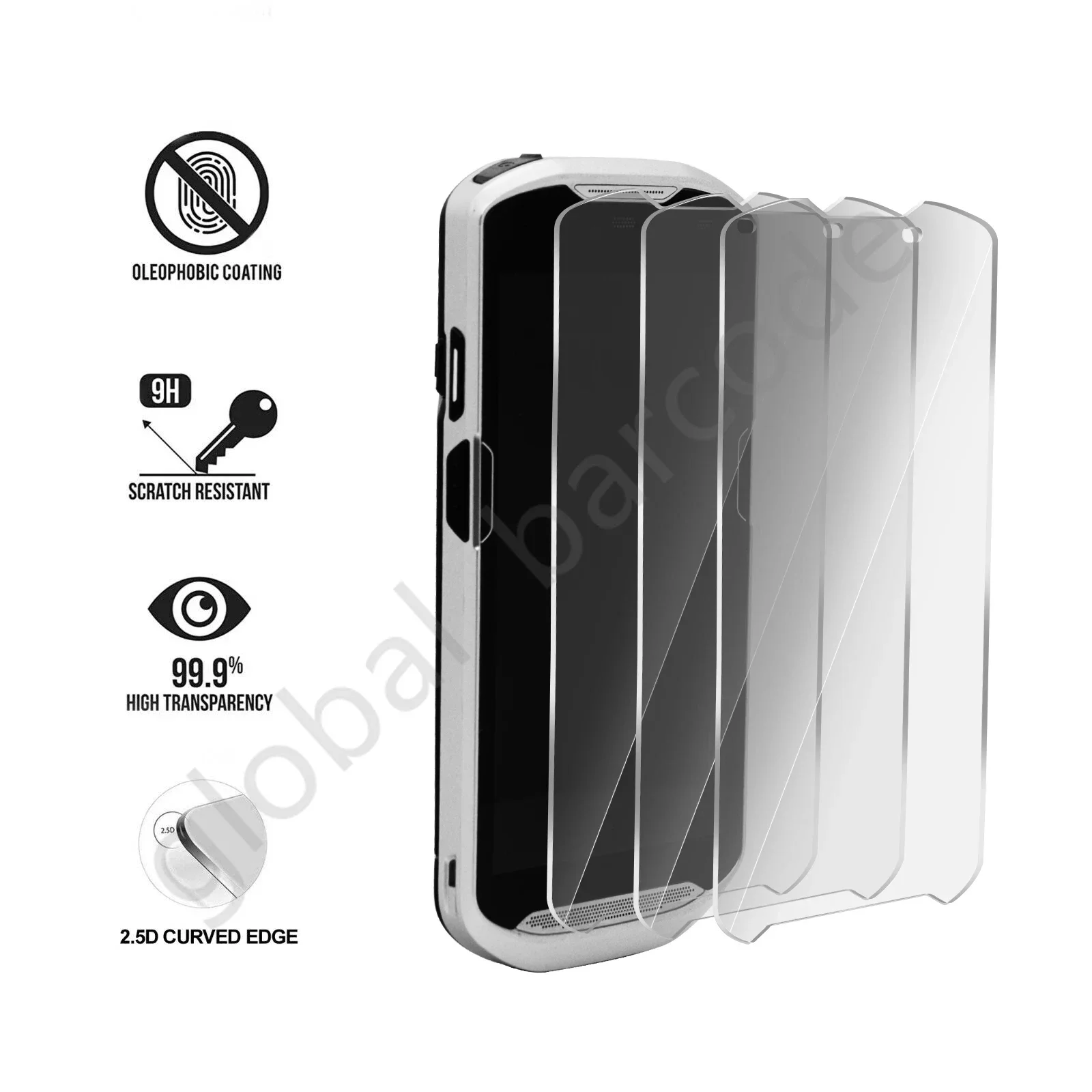 3/6/9pcs Tempered Film Glass Screen Protector for Motorola Symbol Zebra TC51 TC510K TC56 TC57