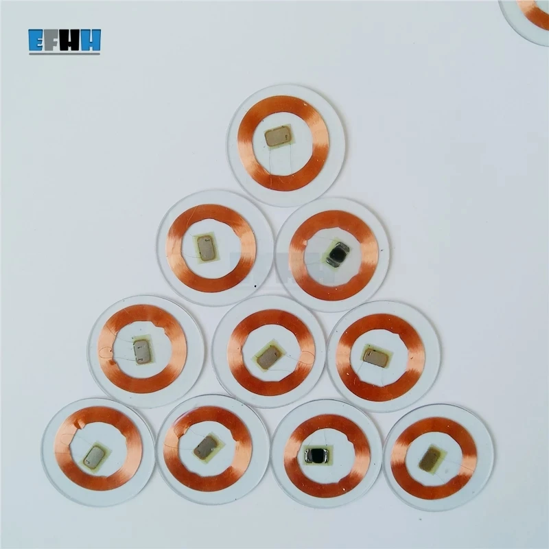 125KHz ID T5577 Writable Rewritable Copper Coil Transparent Coin Card Keyfob RFID Proximity EM4305 Access Control Tag Accessorie