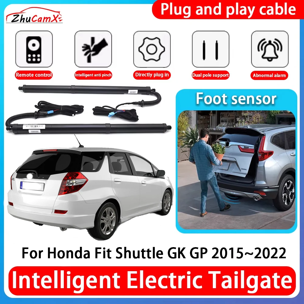 

ZhuCamX Car Power Trunk Electric Suction Tailgate Intelligent Tail Gate Lift Strut For Honda Fit Shuttle GK GP 2015~2022