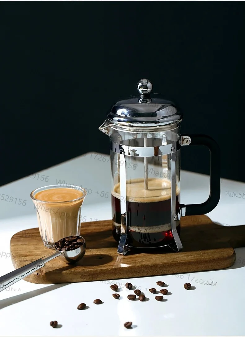 350ml 600ml French Press Coffee Pot With Filter Stainless Steel Glass Coffee Maker Heat Resistant Borosilicate Glass Coffee Pot
