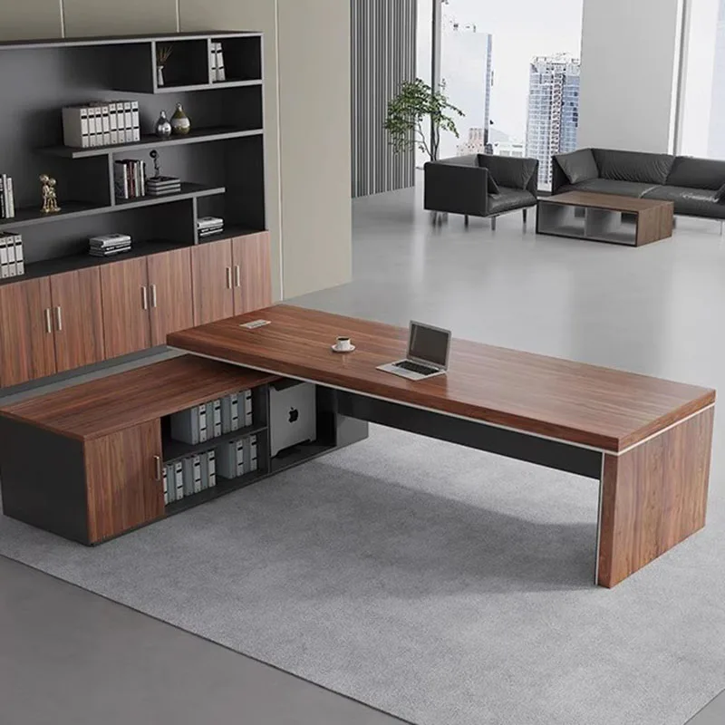 L Shape Computer Office Desks Boss Corner Laptop School Study Tables Computer Desktop Cadeira Presidente Console Furniture