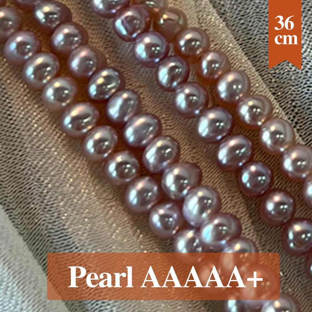 Gloss AAA+ Natural Freshwater Purple Pearl Beads 3-4mm Round Pearl Loose Spacer Beaded For Jewelry Making DIY Bracelet Necklace