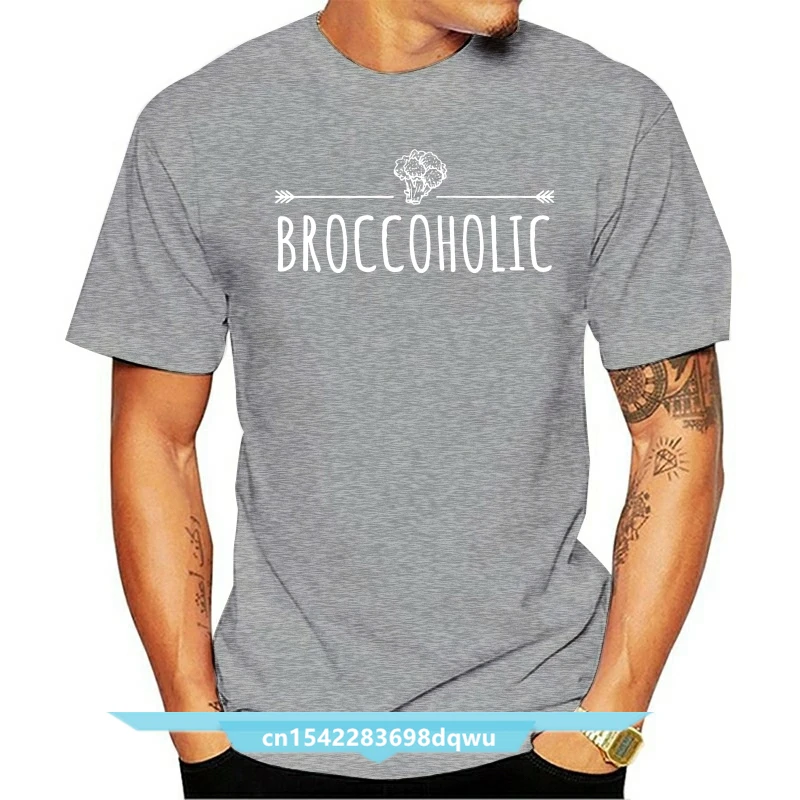 2021 New Hot Sale Mens Male Basic Tops Famous Vegan T-Shirt Broccoholic Broccoli - Vegeterian, Cruelty Free Summer Tshirts