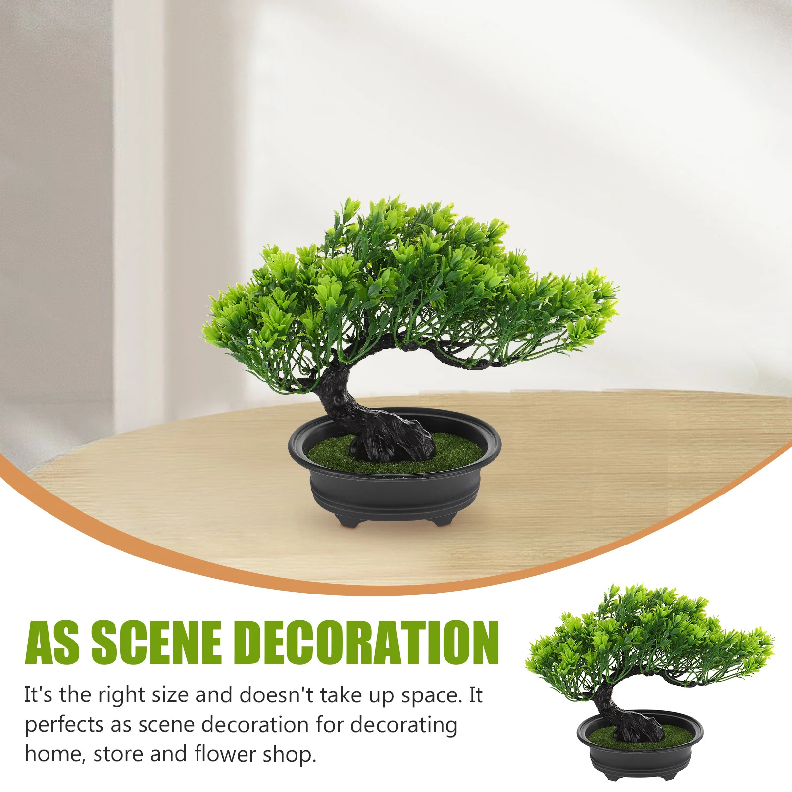 

Faux Bonsai Pine Tree Exquisite Details Artificial Tree for Household Decoration Flower Shop Display Desktop Adornment