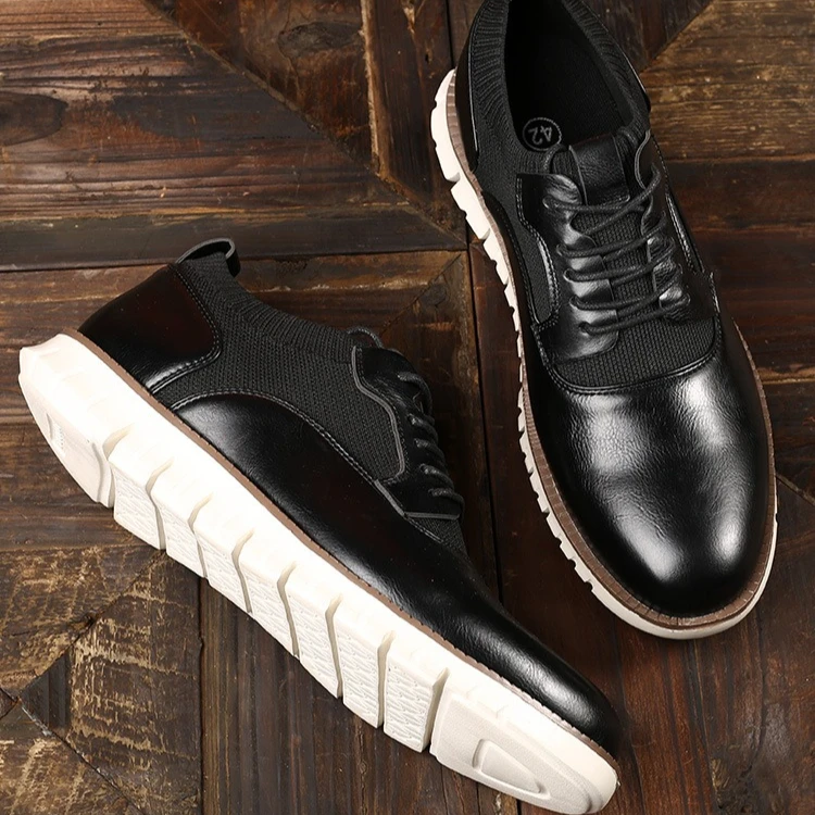

Size 39-47 Men Casual Shoes Fashion Leather Men Sneakers Breathable Men Lace Up Flats Footwear Zapatos Hombre