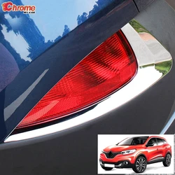 For Renault Kadjar 2018 2017 2016 2015 Chrome Rear Fog Light Lamp Cover Eyebrow Bezel Trim Molding Decoration Car Accessories