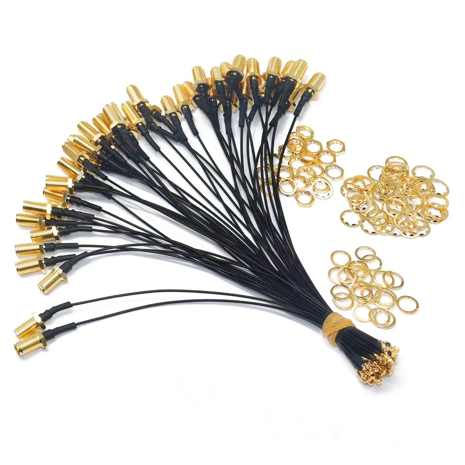 50 peças fábrica personalizada rf1.13 para sma fêmea mhf4 ufl u. fl cabos de extensão coaxial à prova d'água antenas de comunicação verticais pi