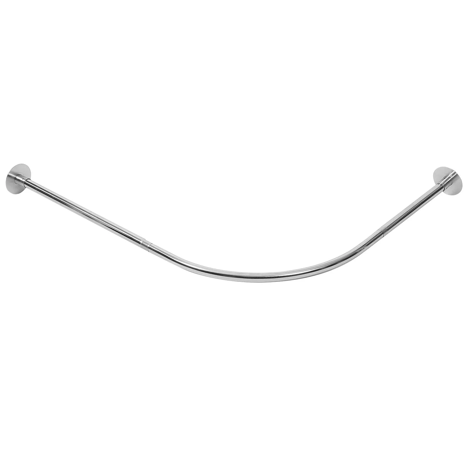 

Arc-Shaped Telescopic Rod Stainless Steel Adjustable Tension Pole For Bathroom Shower Curtain Clothes Drying Retractable