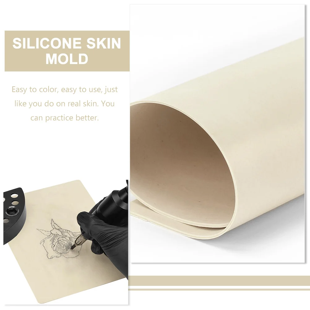 

10pcs Silicone Tattoos Practice Skin Thick Reusable Dual-Sided Fake Skin For Tattooing Makeup Training Microblading Tool Tattoo