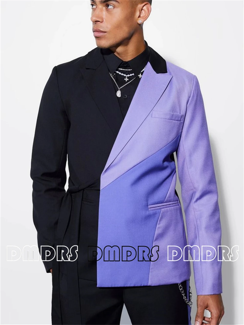 Conjunto de traje de contraste de Color para hombre, conjunto de pantalón y chaqueta de traje moderno de 2 piezas, colores personalizados, talla a medida 0-24 US XXS-7XL esmoquin