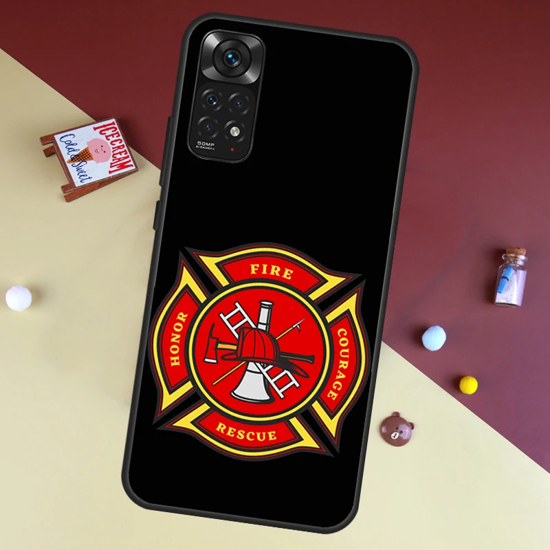 Firefighter Fire Department Fireman For Xiaomi Redmi Note 11 Pro Case For Redmi Note 8 9 12 10 Pro 9S 10S 11S 9A 9C 10C Cover